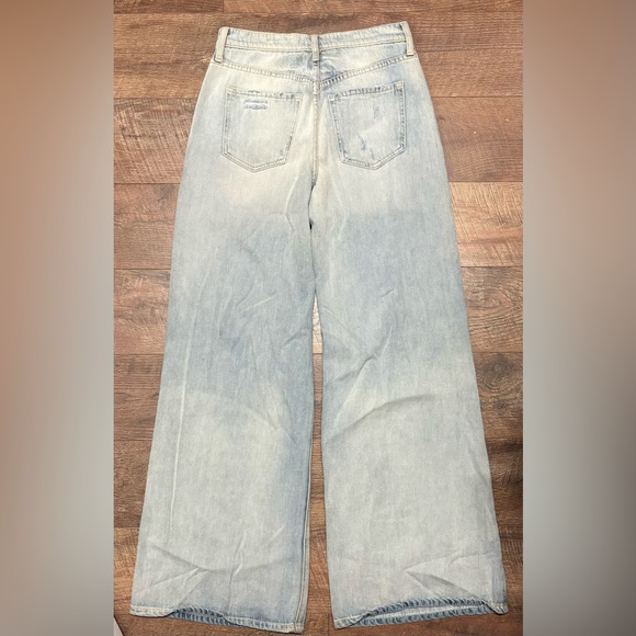 Sneak Peek Distressed Light Blue Women's Jeans - Picture 3 of 6